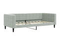 Light grey daybed 90x190 cm velvet 60508VNDT