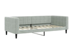 Light grey daybed 90x190 cm velvet 60508VNDT