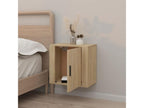 Sunmeub Oak Wall-Mounted Bedside Table 50x30x47 cm 41921YMIH