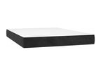 Upholstered bed base with mattress, black, 140x190 cm, velvet, 61441WHKI