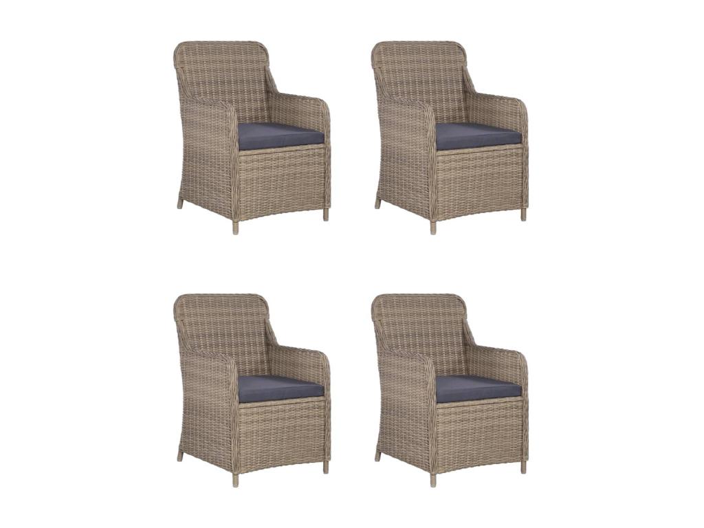 5-Piece Garden Dining Set, Brown 33304YDHA