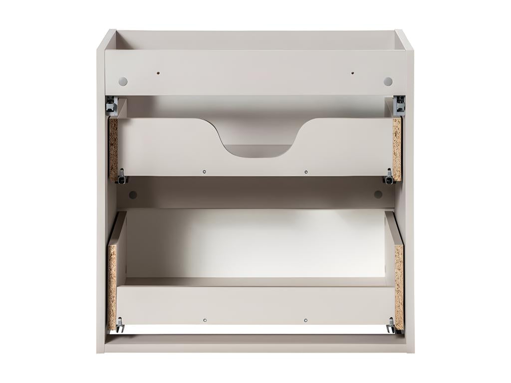 Sunmeub Cashmere and White 140cm Vanity Unit with 4 Drawers and Countertop 10682WETA