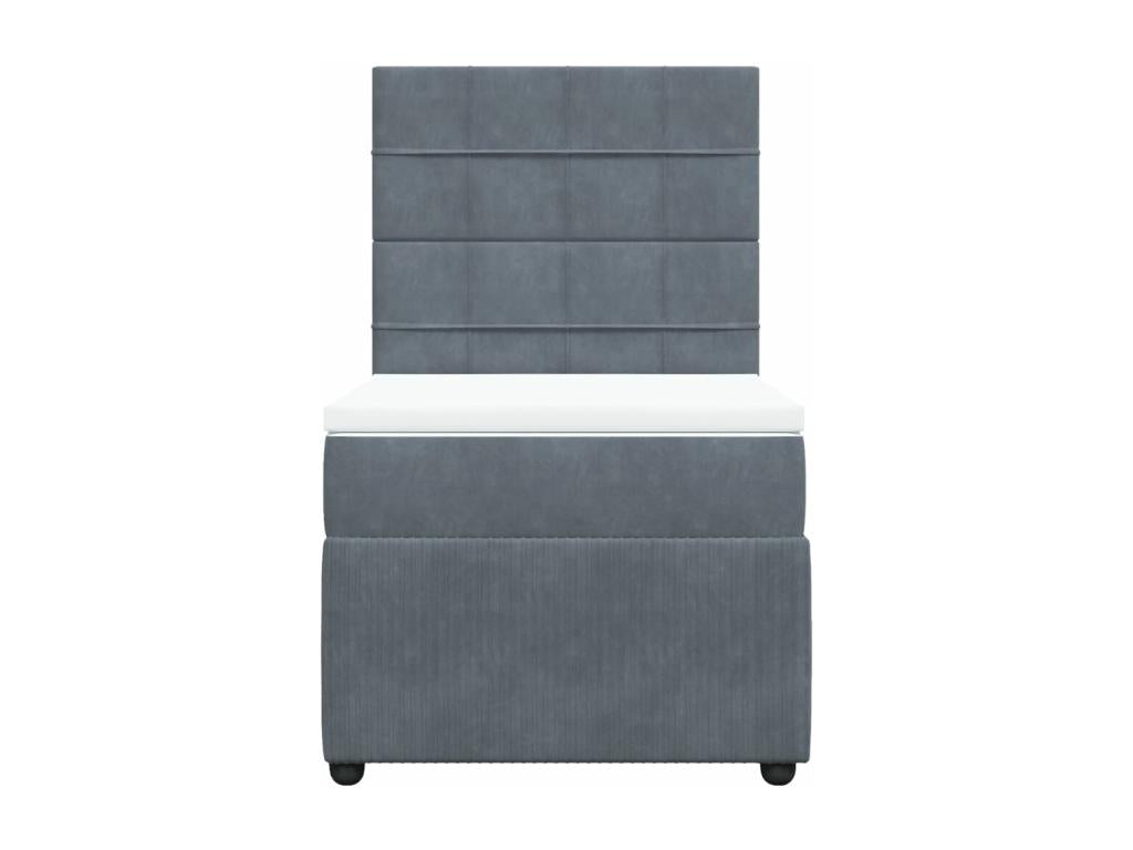 Sunmeub bed base with mattress, dark grey, 100x200 cm, 76797BXJL