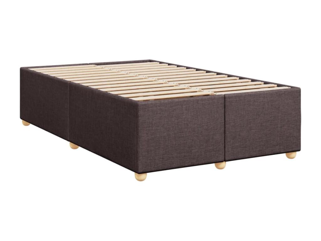 Bed frame without mattress, dark brown, 120x200 cm, fabric, 97231XEOP