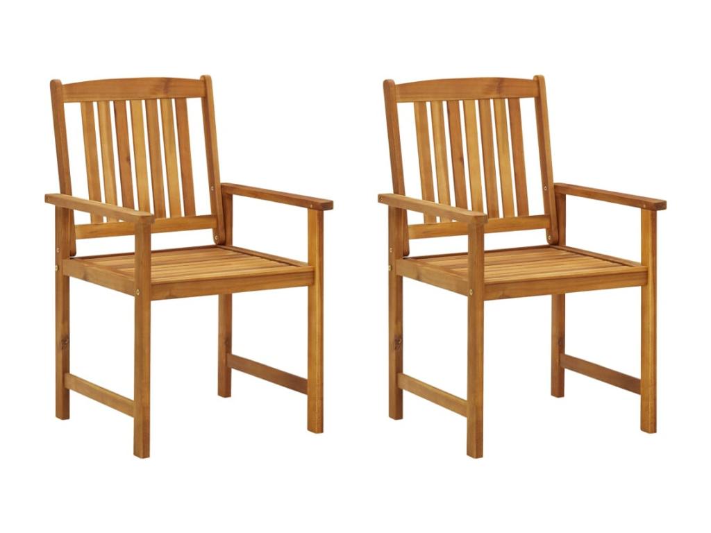 Garden chairs with cushions, 2 pieces, Sunmeub solid wood 06244PSLA