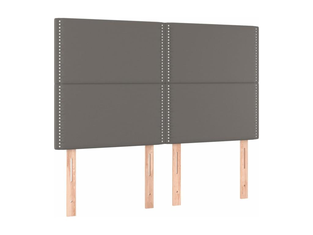 Sunmeub bed base with mattress, Grey, 140x190 cm, Faux Leather, 07990PRXD