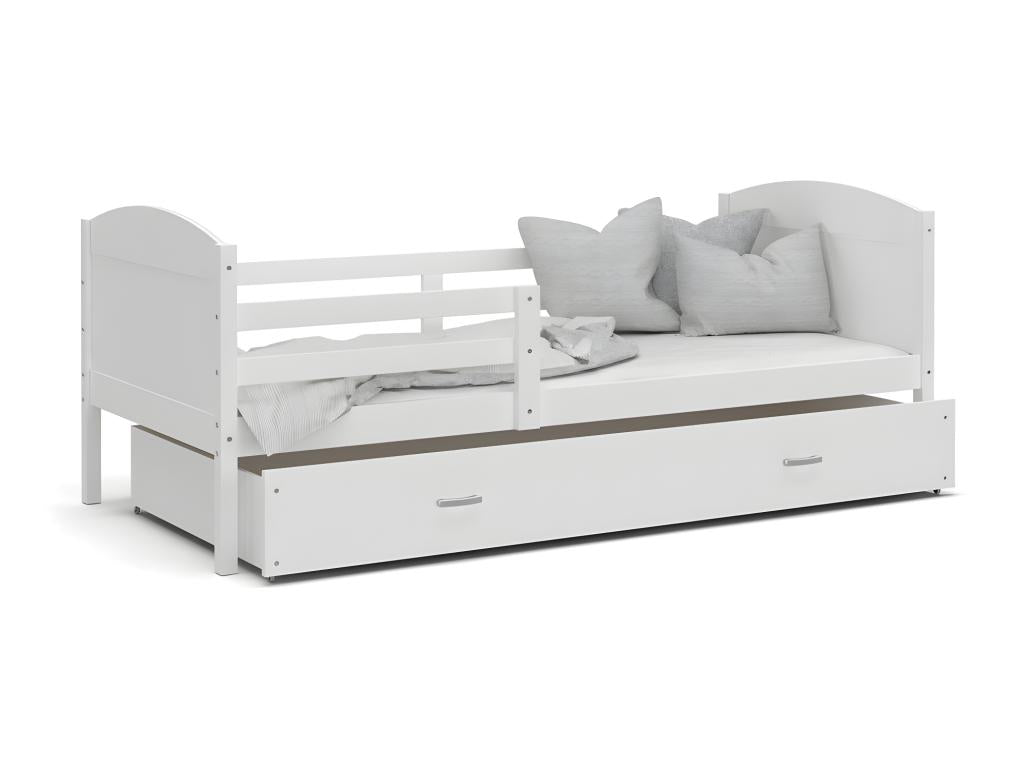 Sunmeub Children's Bed 90x190 White - white. Comes with slatted bed base, drawer, and 7cm foam mattress. 15761OHGZ