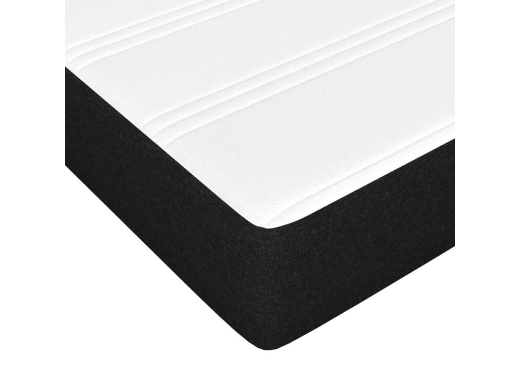Upholstered bed base with mattress, black, 90x200 cm, fabric, 47849DRBO