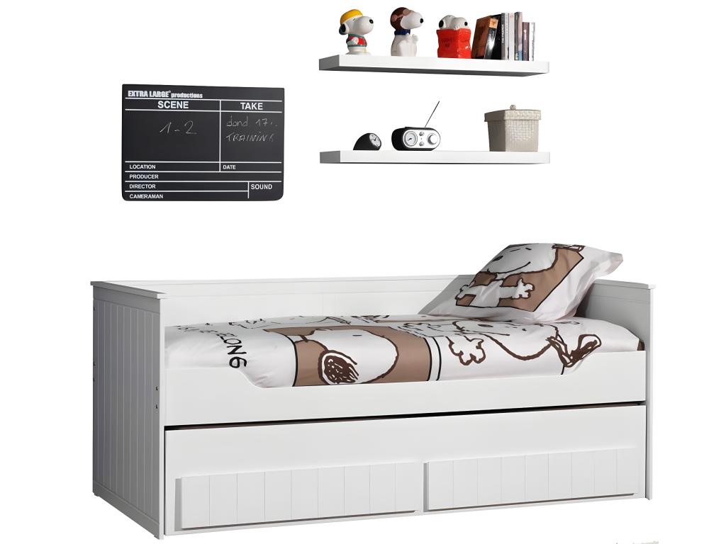 Sunmeub Captain's Bed for Children 90x200cm White 05743IZMS