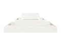 White Planter 80x80x27 Solid Pine Wood 12587BAGT