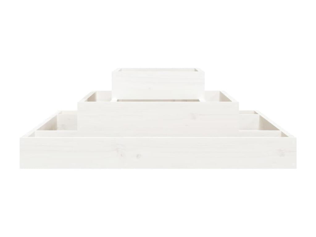 White Planter 80x80x27 Solid Pine Wood 12587BAGT