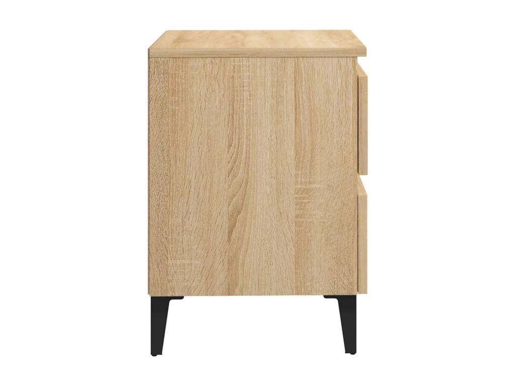 Sunmeub 2-piece oak bedside tables, 40x35x50 cm, engineered wood, 96294IMJT