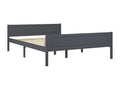 Solid pine wood bed frame, grey, 120x200 cm, 94884BSLT