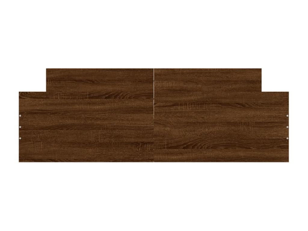 Bed frame without mattress, brown oak, 150x200 cm, 75159IXVV