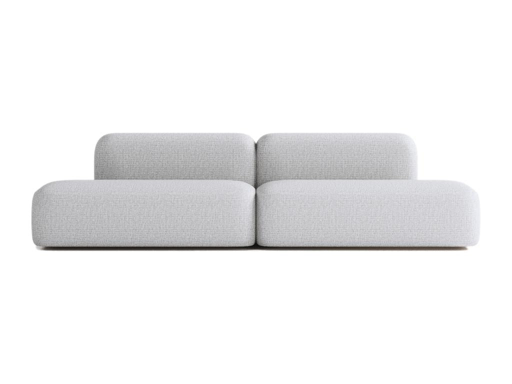 Modular Max 4-seater sofa in light grey fabric 51416MAWQ
