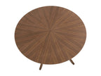 Sunmeub round dining table in oak or walnut – Harmony of charm and natural style – Brown color – Diameter 120 cm 62872ZEZM