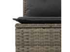 Garden furniture set with cushions, 7 pieces, grey woven resin, 93460VIXR