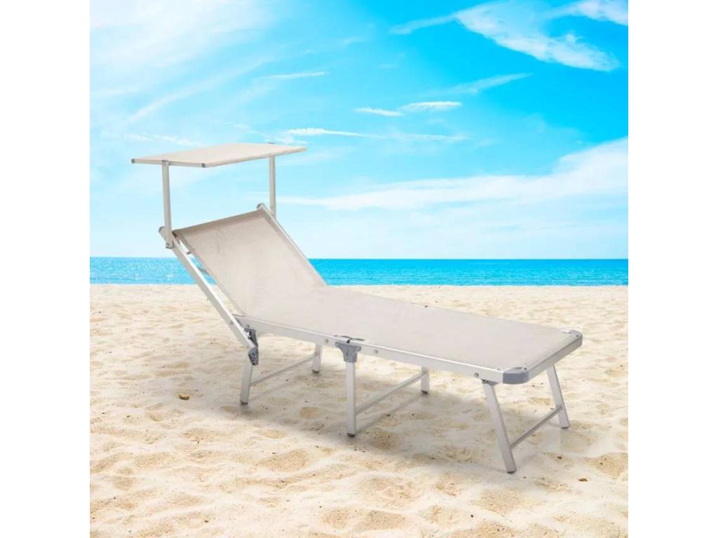 Set of 4 modern folding garden sun loungers/pool chairs from Homeboisstore 34110QABA