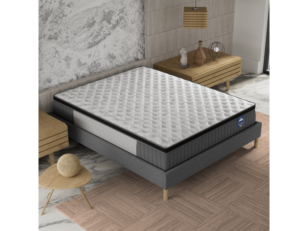 140x190cm spring mattress and bed base set, 30cm thick, with memory foam, 32938DZFD