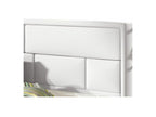 Sunmeub White Faux Leather Double Bed with Upholstered Headboard - 4 Sizes - 140x200 73505JPEJ
