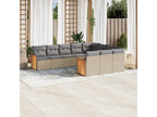 10-piece beige resin wicker garden furniture set with cushions 76958ZSVF