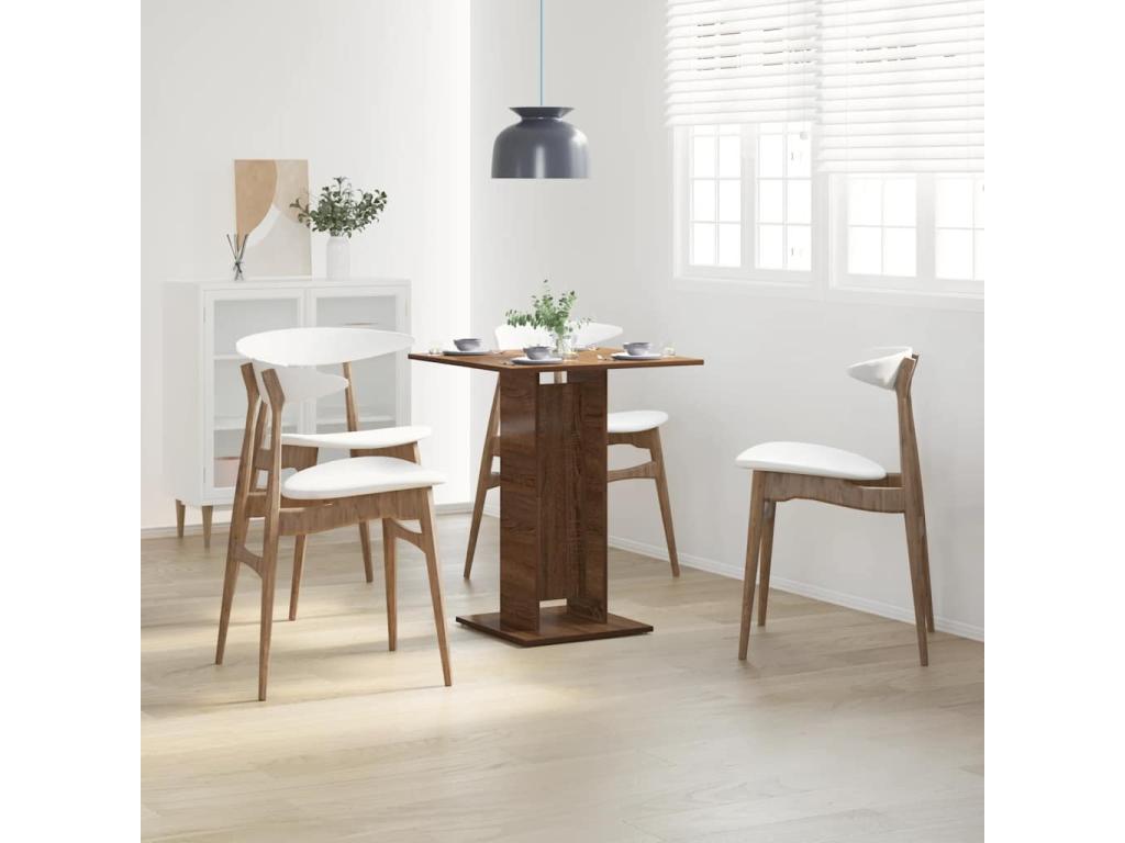 Sunmeub Table, Brown Oak, 60x60x75 cm, Engineered Wood, 12492FAJI