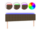 LED Headboard, Dark Brown, 200x5x78/88 cm, Fabric, 54556WLFD