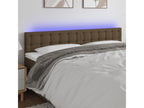 LED Headboard, Dark Brown, 200x5x78/88 cm, Fabric, 54556WLFD