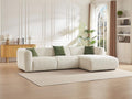 Sunmeub 13760VIND Beige Fabric Right-Hand Corner Sofa
