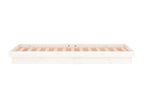LED bed frame without mattress, white solid wood 14341KRCV
