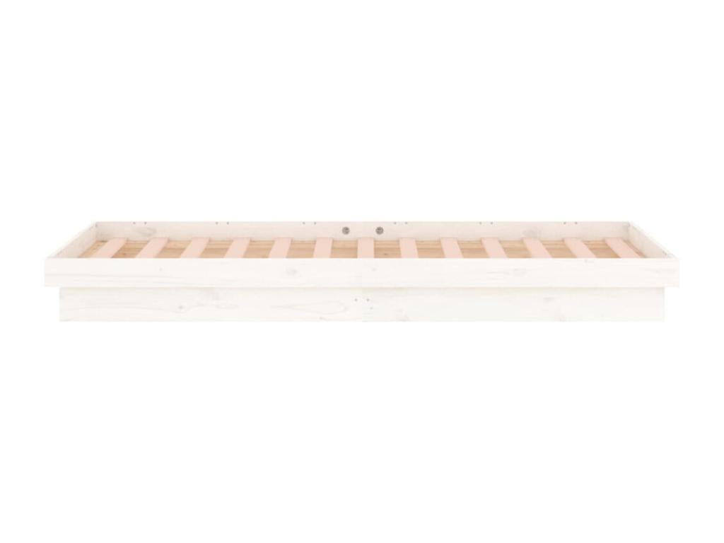 LED bed frame without mattress, white solid wood 14341KRCV