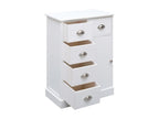 White sideboard with 10 drawers, 113x30x79 cm, wood, 69981UDFJ