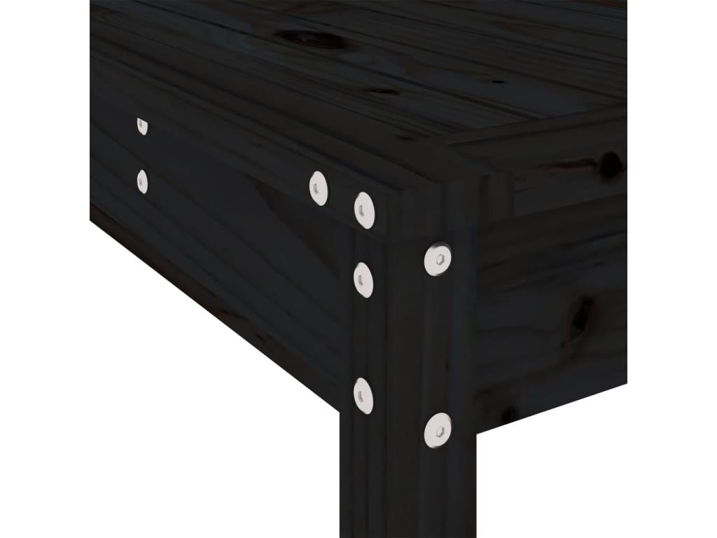 3-piece garden bar set, black solid pine wood 01748KFBR