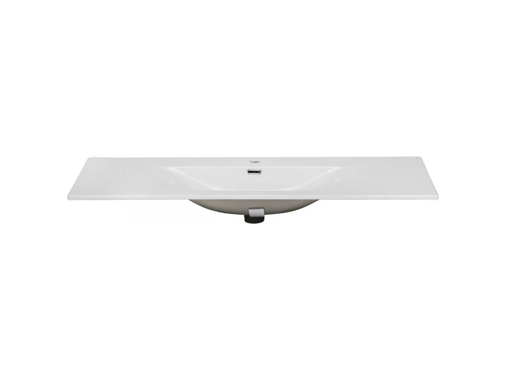 Inset ceramic washbasin - White - W 121 x D 46 x H 17 cm 68321KPDR