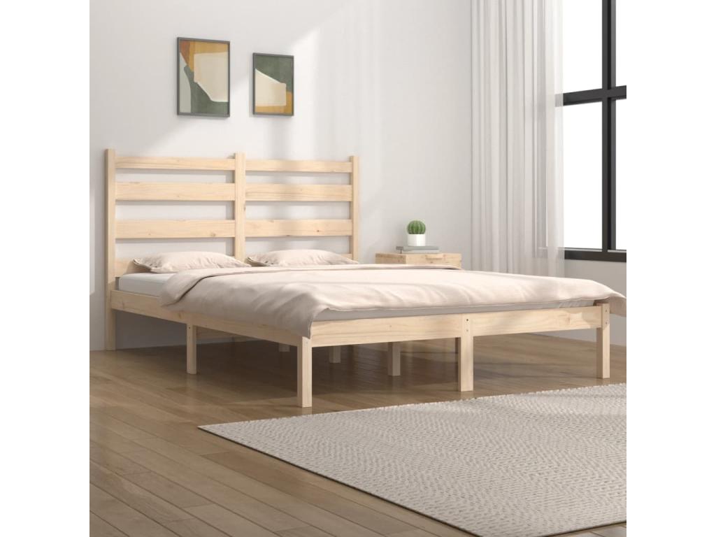 Solid pine wood bed frame 120x190 cm Small Double 32289XXRG