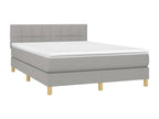 Sunmeub bed base and mattress with LED light grey 140x200 cm 59557UETV