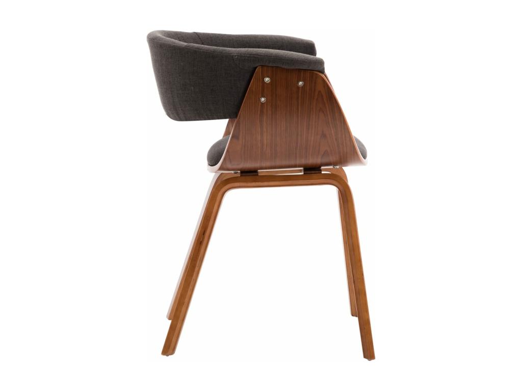 Dining chairs, set of 4, grey bentwood and fabric, 51775FXUY