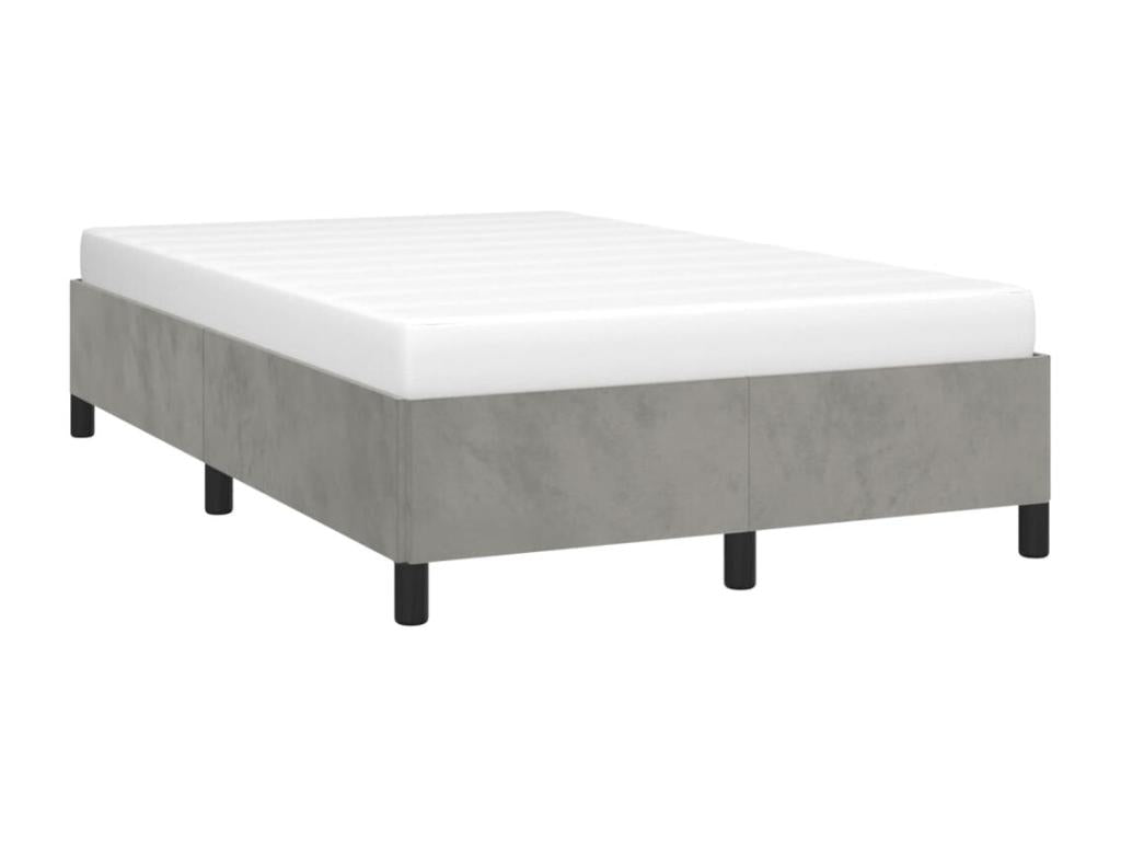 Light grey bed frame 120x190 velvet 59732KWKB