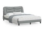 Bed frame with headboard, light grey, 140x200 cm, 87722FOXD