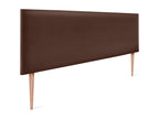 Sunmeub Smooth Faux Leather Headboard 150x105cm with Legs for 150cm Beds - Chocolate 39383LYOQ