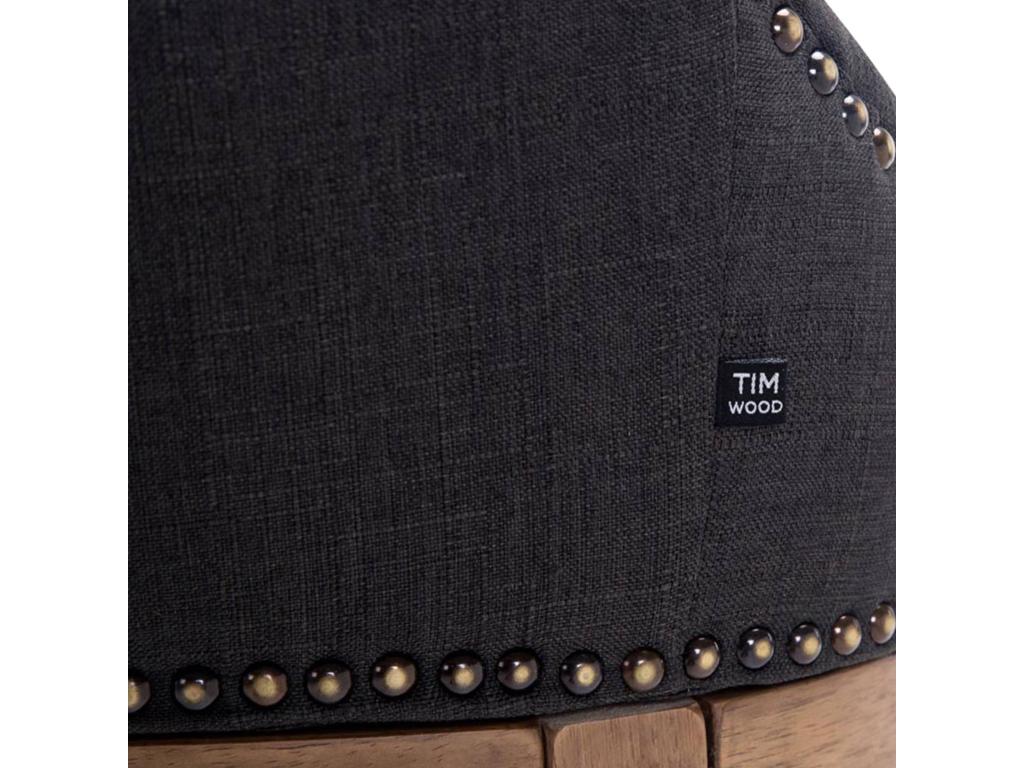 Bar stool - Fabric / Wood - Black - Sunmeub 61545AWDO