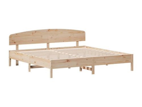Bed frame with headboard 180x200 cm solid pine wood 25072BDRH