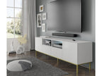 Sunmeub C TV stand, 200 cm, 2D2S, glossy white - gold frame 74134LSKK