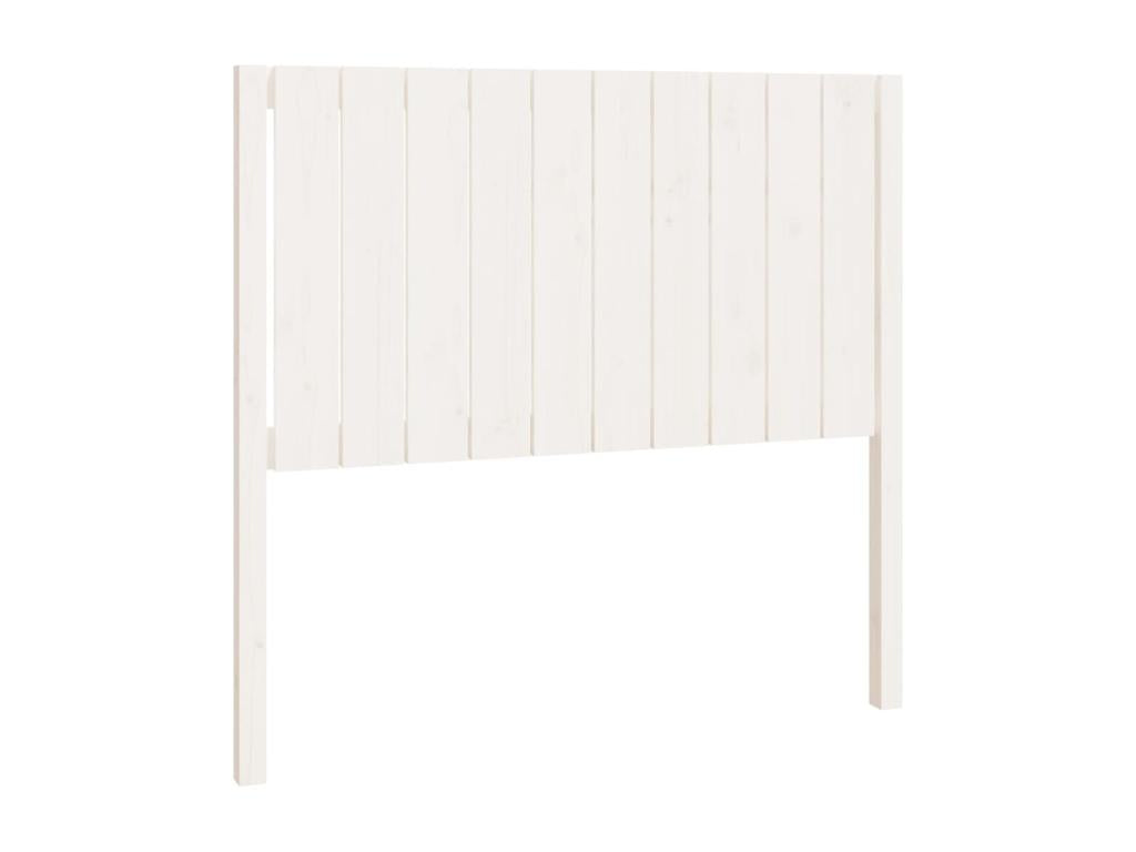 White Headboard 105.5x4x100 cm Solid Pine Wood 75699COAQ