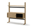 Low bookcase with storage - 108 cm - oiled oak - Sunmeub 93818YNPB