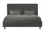 Sunmeub 35982ALXA Double Bed without Slatted Base, Upholstered, 140x190cm, Grey Microfiber