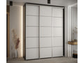 Sunmeub 4 Sliding Door Wardrobe 235.2/200/45 3 Doors Black/White/Silver 86499HCTV