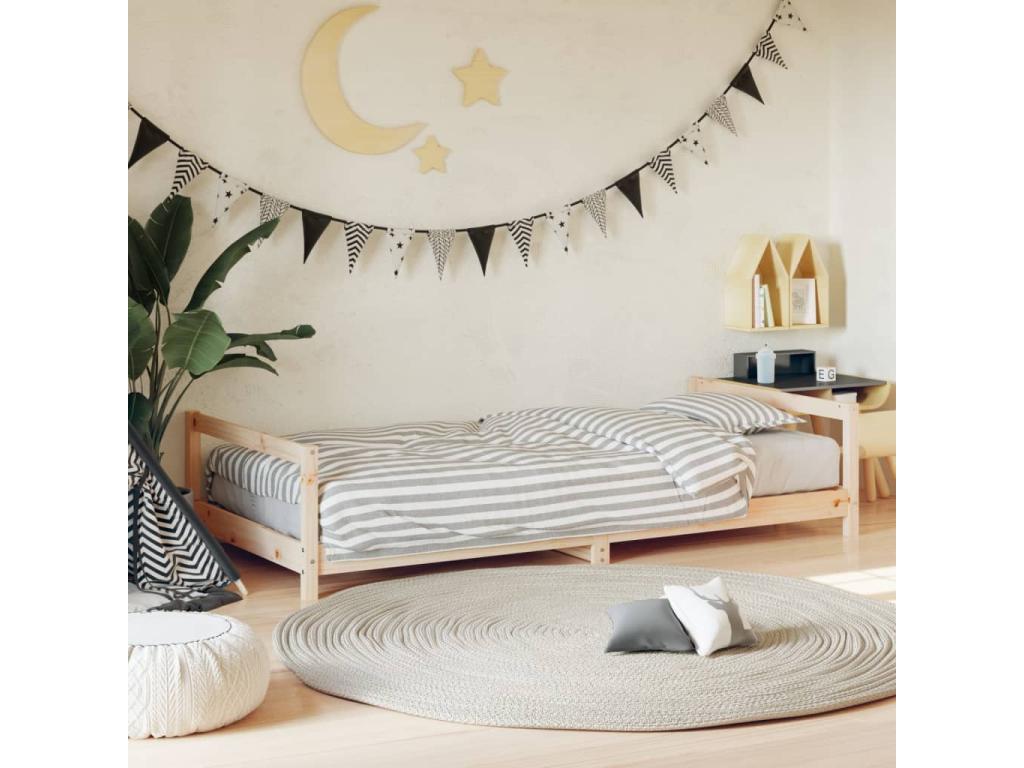 Children's bed frame 90x200 solid pine wood 69631IIGK