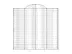 Arched gabion baskets, 4 pcs, 200x50x180-200, galvanized iron, 36814GIUL