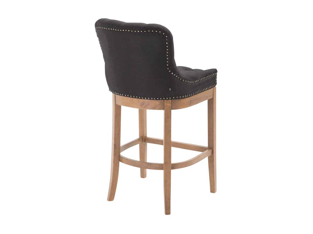 Bar stool - Fabric / Wood - Black - Sunmeub 61545AWDO